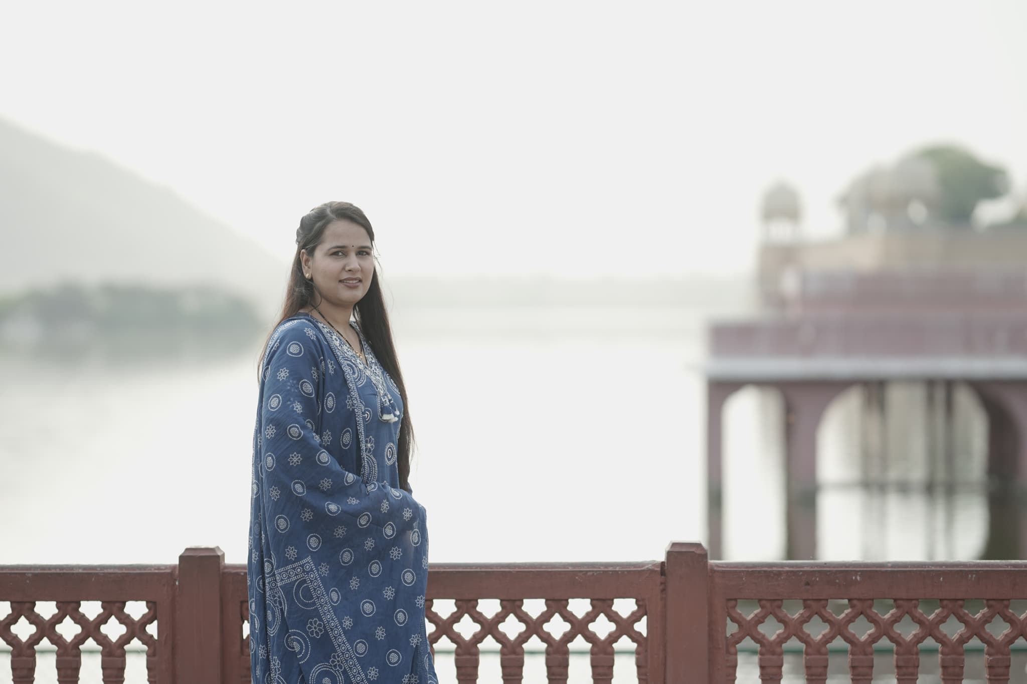 Blue Printed Kurta Set 2